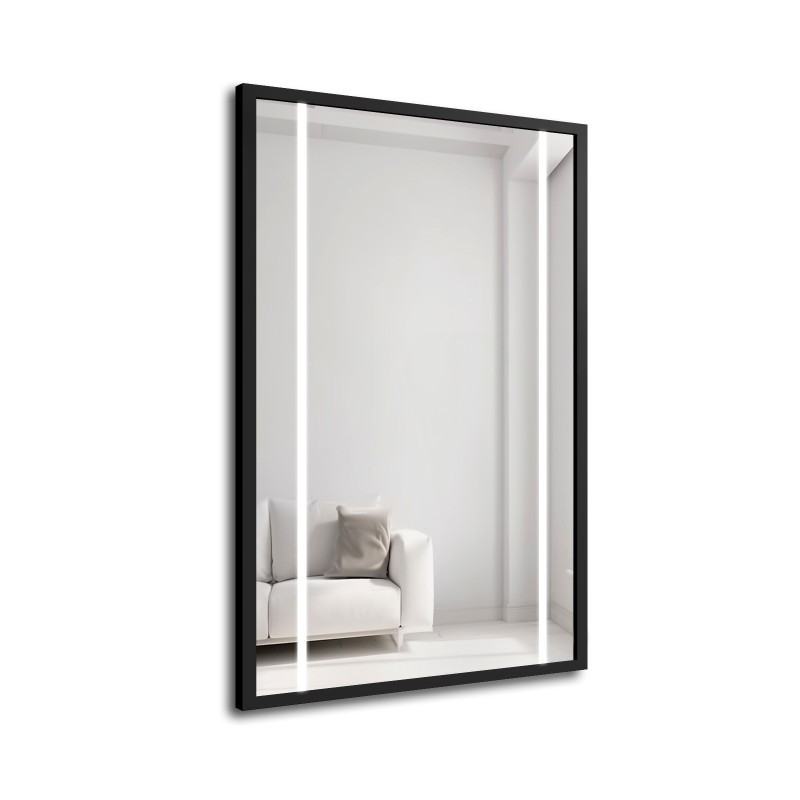 Zrcadlo v černém rámu s osvětlením - 1503 LED II - výběr barvy rámu