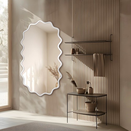 Oválné zrcadlo ve vlnitém...