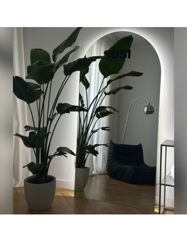 Poloviční oválné koupelnové zrcadlo s...