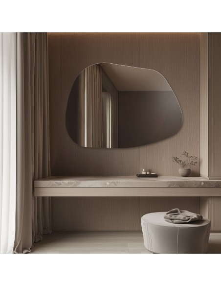 Dekorativní zrcadlo s organickým tvarem - BAZALT