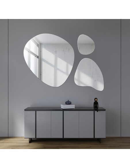 Sada tří zrcadel nepravidelného tvaru - FLORA