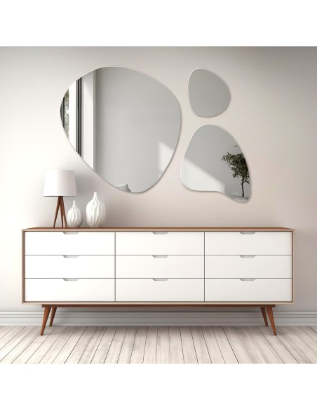 Sada tří zrcadel nepravidelného tvaru - FLORA