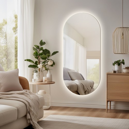 Oválné zrcadlo s osvětlením...