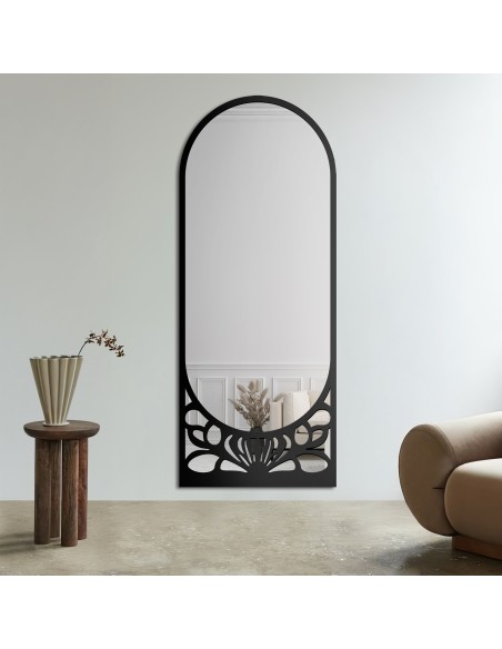 Polovalné zrcadlo s prolamovaným dekorem z MDF – VERONELLE ARDELLA 80x200