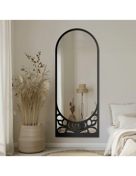 Polovalné zrcadlo s prolamovaným dekorem z MDF – VERONELLE ARDELLA 80x200