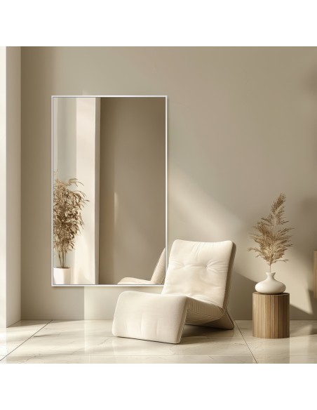 Obdélníkové zrcadlo v minimalistickém černém rámu - 1201 - barva rámu dle vašeho výběru