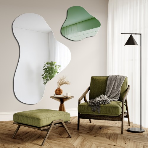 Nepravidelné zelené zrcadlo...