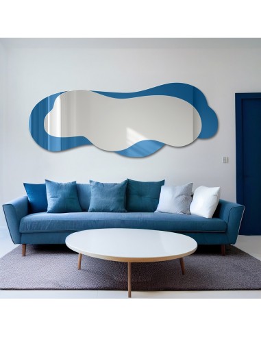 Nepravidelné modré zrcadlo – SKYLINE BLUE