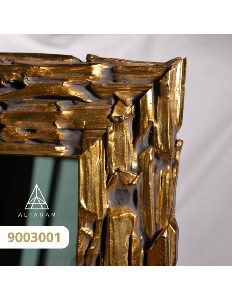 Luxusní nástěnné zrcadlo v bohatě zdobeném zlatém rámu - 9003001