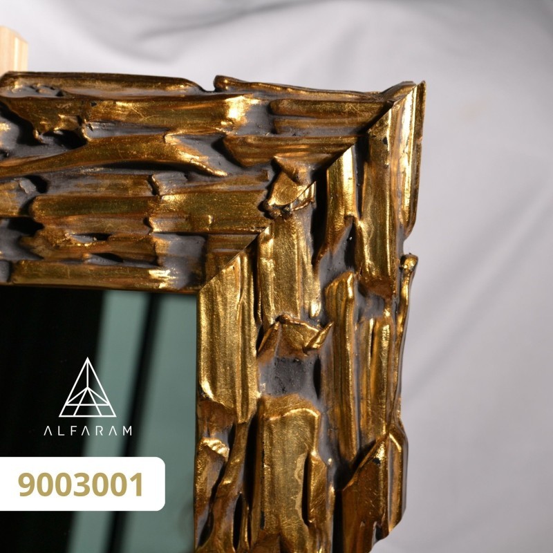 Luxusní nástěnné zrcadlo v bohatě zdobeném zlatém rámu - 9003001