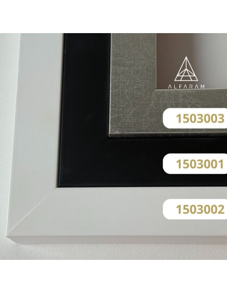 Zrcadlo v černém rámu s osvětlením - 1503 LED - barva rámu dle vašeho výběru