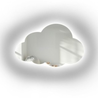 Zrcadlo do dětského pokoje ve tvaru mráčku s podsvícením – CLOUD LED