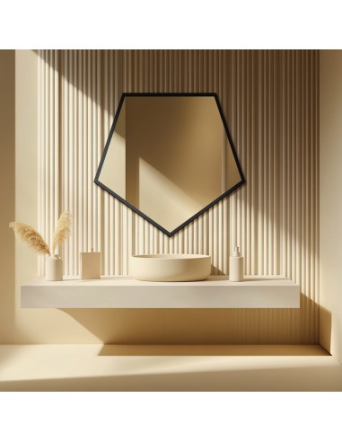 Zrcadlo geometrického tvaru v rámu –...