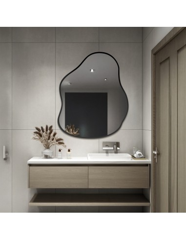 Zrcadlo v organickém tvaru v rámu -...