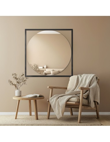 Kulaté zrcadlo ve zlatém rámu - RENA...