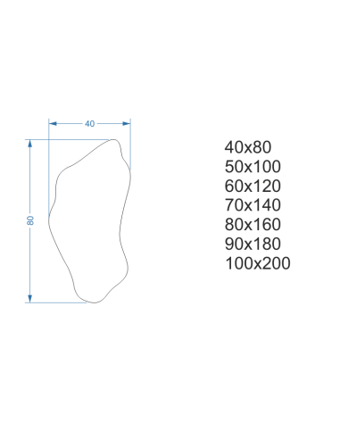 Zrcadlo nepravidelného tvaru s...