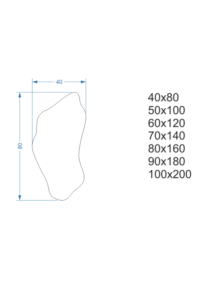 Zrcadlo nepravidelného tvaru s podsvícením - PIENA LED