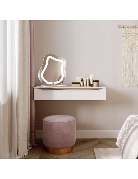 Kosmetické zrcátko s pískovaným podsvícením - FLOW LED PETITE