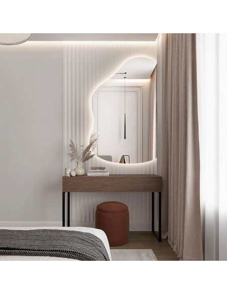 Organické zrcadlo se zkosenými hranami a LED podsvícením – STONE LED ZKOSENÉ HRANY