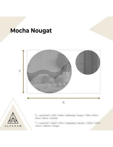 Kulatá zrcadla na hnědé zrcadlové tabuli – MOCHA NOUGAT
