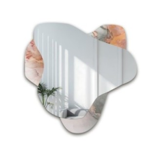 Nepravidelné zrcadlo na růžovém mramoru – MARBLE FIORATO