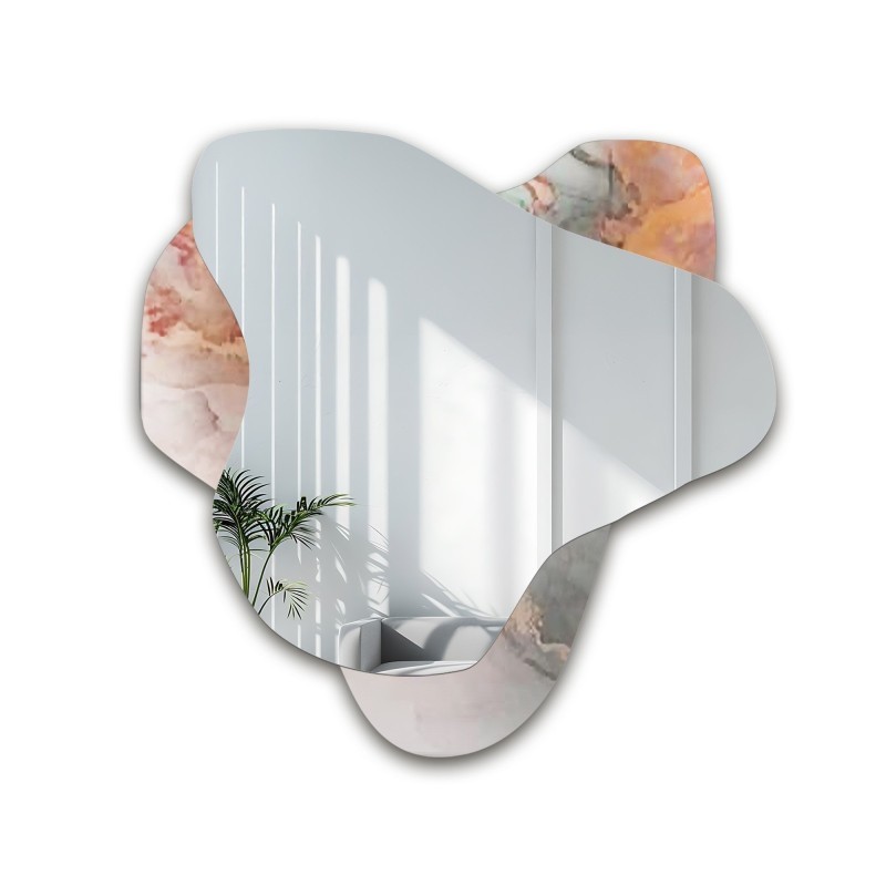 Nepravidelné zrcadlo na růžovém mramoru – MARBLE FIORATO