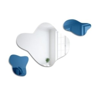 Nepravidelné modré zrcadlo – AQUA BLUE