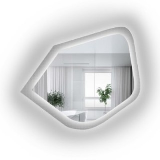 Zrcadlo na ornamentálním skle Master Flex s osvětlením - LUXORA PRISTAL LED