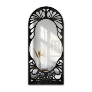 Polovalné zrcadlo s prolamovaným dekorem z MDF – VERONELLE FIORE 90X200