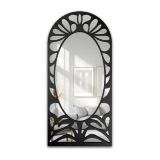 Polovalné zrcadlo s prolamovaným dekorem MDF – VERONELLE ROSAVA 95x200