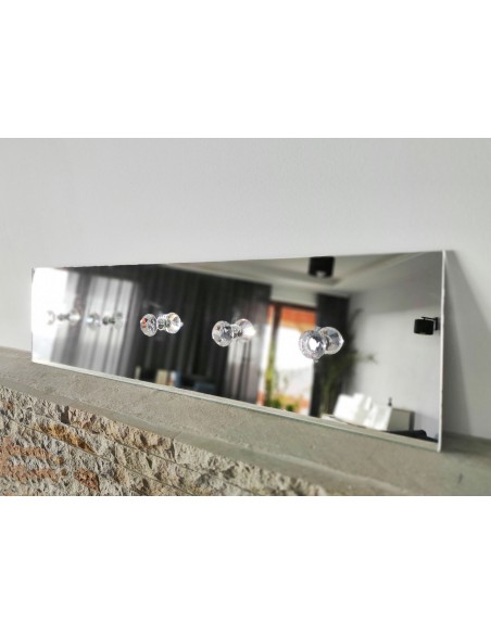 Zrcadlový nástěnný věšák na oblečení 15x70