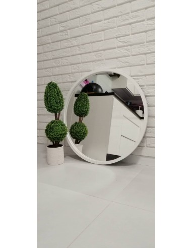 Kulaté zrcadlo v černém matném mdf...