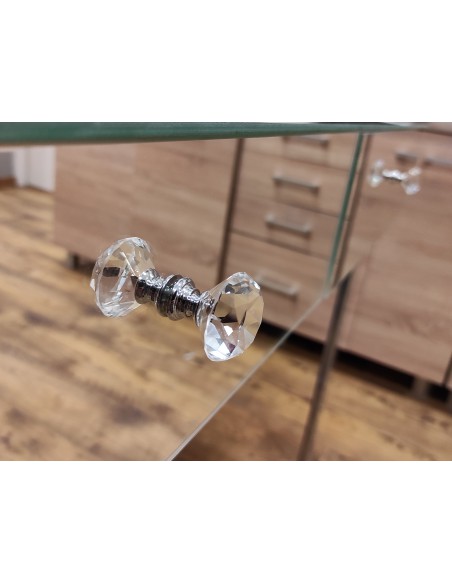 Zrcadlová konzolová toaleta se stříbrnými glamour nožkami - SILVER TOILETTE