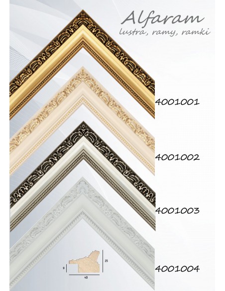 Stojící zrcadlo v ozdobném dřevěném rámu - 4001 - barva rámu dle vašeho výběru