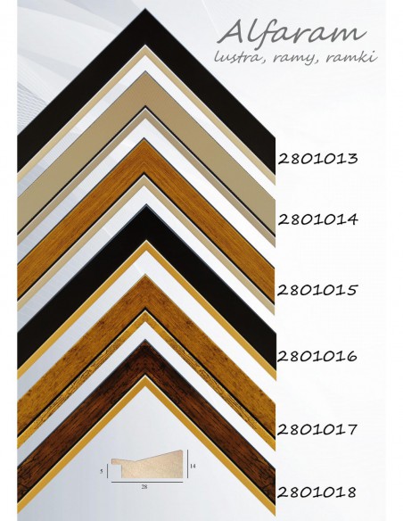 Zrcadlo v jemném ozdobném dřevěném rámu - 2801 - barva rámu podle vašeho výběru