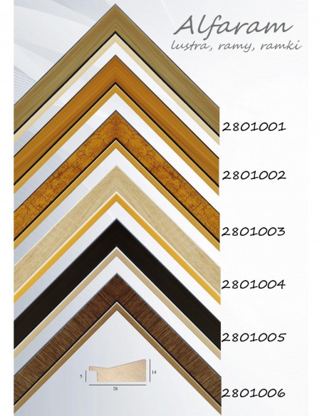 Zrcadlo v jemném ozdobném dřevěném rámu - 2801 - barva rámu podle vašeho výběru