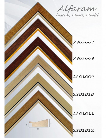 Zrcadlo v jemném ozdobném dřevěném rámu - 2801 - barva rámu podle vašeho výběru