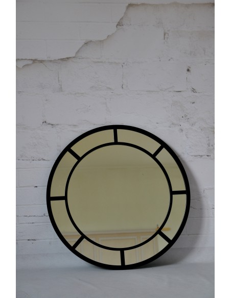 Kulaté půdní zrcadlo s mdf lištami - MONA