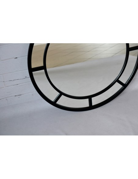 Kulaté půdní zrcadlo s mdf lištami - MONA