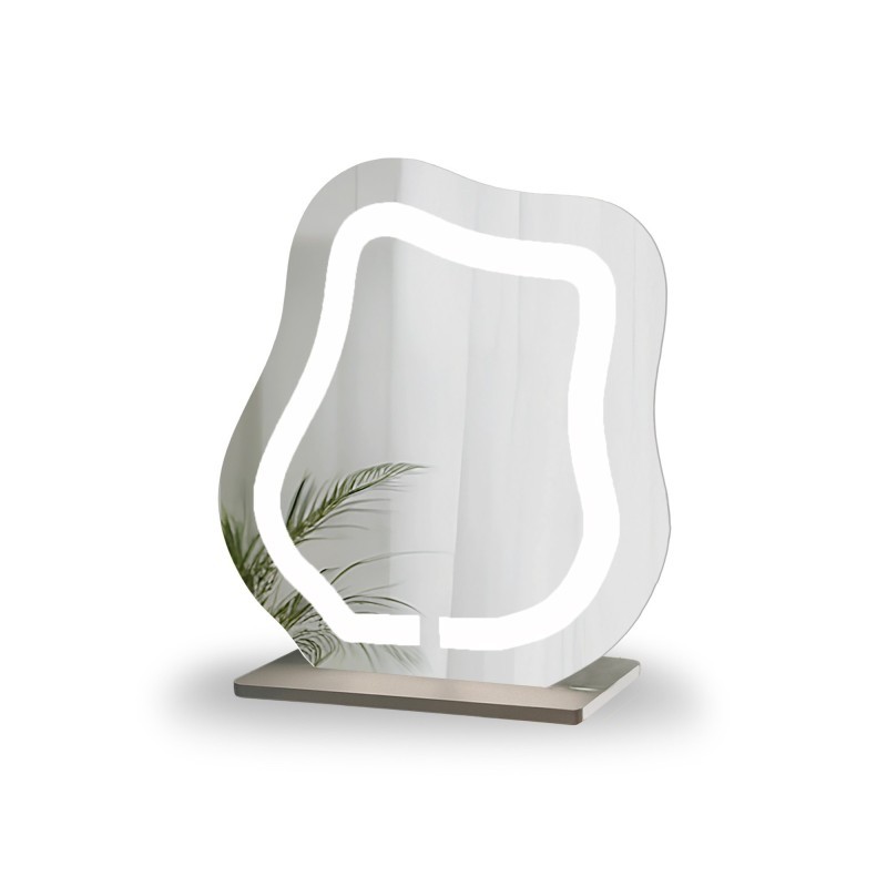 Kosmetické zrcátko s pískovaným podsvícením - FLOW LED PETITE