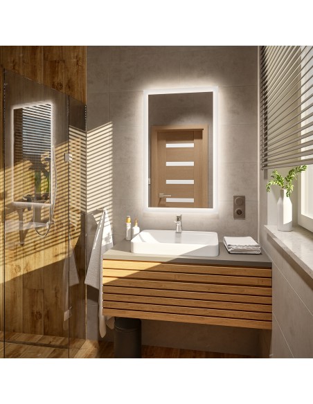 Obdélníkové zrcadlo s osvětlením - MOIRA LED