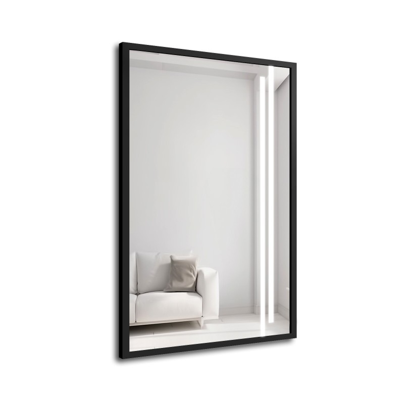 Zrcadlo v černém rámu s osvětlením - 1503 LED III - výběr barvy rámu