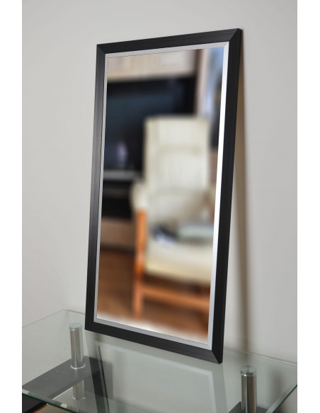 Zrcadlo v elegantním bronzovém a stříbrném rámu - 5201002