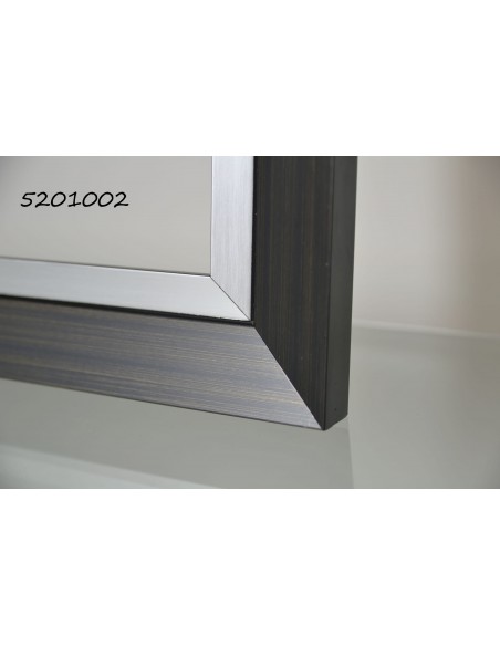 Zrcadlo v elegantním bronzovém a stříbrném rámu - 5201002