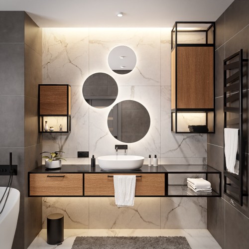 Sada tří kulatých zrcadel s...