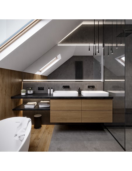 Pískované zrcadlo do podkroví - Výroba na míru - NETTA LED