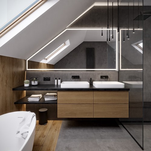 Pískované půdní zrcadlo -...