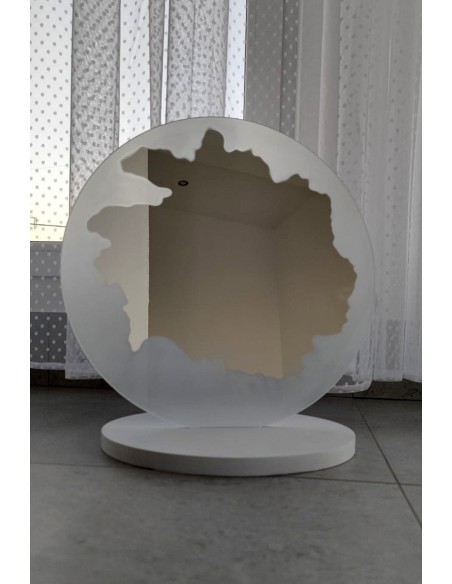 Kulaté kosmetické zrcátko na stojanu - BLUMI