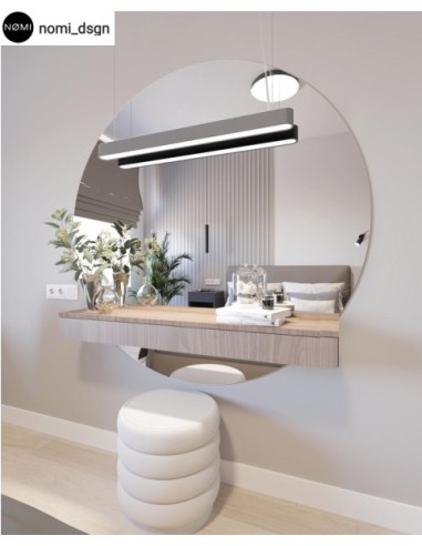 Kulaté koupelnové zrcadlo ze dvou částí - WIRO