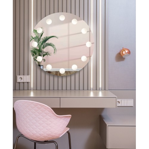 Kulaté toaletní zrcadlo s... 2